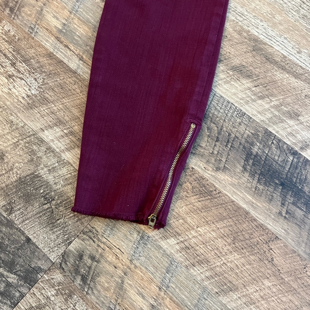 Pistols Skinny Burgundy Jeans - Picture 3 of 13